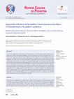 Research paper thumbnail of Separación o divorcio de los padres. Consecuencias en los hijos y recomendaciones a los padres y pediatras