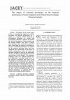 Research paper thumbnail of The impact of corporate governance on the financial performance of listed companies in the Tehran Stock Exchange Chemical industry