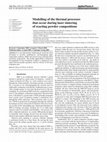 Research paper thumbnail of Modelling of the thermal processes that occur during laser sintering of reacting powder compositions