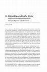 Research paper thumbnail of III. Making Migrants Work for Britain