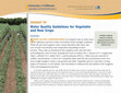 Research paper thumbnail of Drought Tip: Water Quality Guidelines for Vegetable and Row Crops