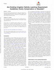 Research paper thumbnail of Are Existing Irrigation Salinity Leaching Requirement Guidelines Overly Conservative or Obsolete?