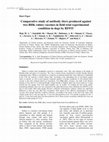 Research paper thumbnail of Comparative study of antibody titers produced against two BHK rabies vaccines in field trial experimental condition in dogs by RFFIT