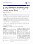 Research paper thumbnail of PCR/RFLP-Based Analysis of Genetically Distinct Plasmodium vivax Population of Pvmsp-3α and Pvmsp-3β genes in Pakistan