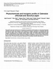 Research paper thumbnail of Phytochemicals and inorganic profile of Calendula officinale and Sonchus asper