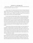 Research paper thumbnail of Article Review