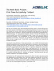 Research paper thumbnail of The Mont-Blanc Project: First Phase Successfully Finished