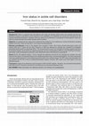 Research paper thumbnail of Iron status in sickle cell disorders