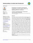 Research paper thumbnail of Evaluation of comfort and thermal properties of stretch denim fabric by applying different softeners