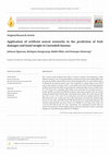 Research paper thumbnail of Application of artificial neural networks in the prediction of fruit damages and hand weight in Cavendish banana