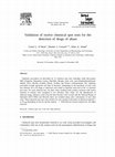 Research paper thumbnail of Validation of twelve chemical spot tests for the detection of drugs of abuse