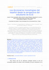 Research paper thumbnail of Los diccionarios monolíngües del español desde la perspectiva del estudiante de ELE