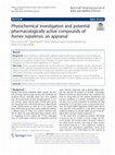 Research paper thumbnail of Phytochemical investigation and potential pharmacologically active compounds of Rumex nepalensis: an appraisal