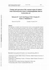 Research paper thumbnail of Cloning and expression of the constant region of rainbow trout (Onchorhynchus mykiss) µ immunoglobulin chain in Escherichia coli