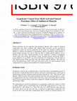 Research paper thumbnail of Geopolymer Cement from Alkali-Activated Natural Pozzolans : Effect of Addition of Minerals