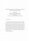 Research paper thumbnail of The Renormalization of Self Intersection Local Times of Brownian Motion