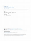 Research paper thumbnail of Modeling Public Opinion