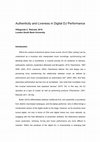 Research paper thumbnail of Authenticity and Liveness in Digital DJ Performance