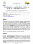 Research paper thumbnail of Análisis de la variación de la calidad de leche en Colombia 2008-2019