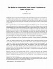 Research paper thumbnail of The Ruling on Abandoning Some Islamic Legislations in Order to Repel Evil: by Dr. Fahad al-‘Ajlān