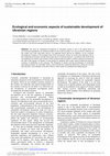 Research paper thumbnail of Ecological and economic aspects of sustainable development of Ukrainian regions