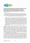 Research paper thumbnail of Isolation and selection of lactic acid bacteria from Thai indigenous fermented foods for use as probiotics in tilapia fish Oreochromis niloticus