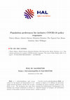 Research paper thumbnail of Population preferences for inclusive COVID-19 policy responses