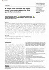 Research paper thumbnail of A simple solar simulator with highly stable controlled irradiance for solar panel characterization