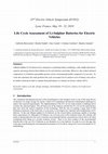 Research paper thumbnail of Life Cycle Assessment of Li-Sulphur Batteries for Electric Vehicles