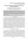 Research paper thumbnail of Improvement of tribological properties of Ti6Al4V alloy by nitrogen ion implantation