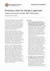 Research paper thumbnail of Pursuing a vision for change in aged care: impacts and outcomes of the BSL–RMIT TRACS project