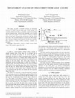 Research paper thumbnail of Metastability analysis OF CMOS current mode logic latches