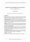 Research paper thumbnail of Business Process Risk Modelling in Theory and Practice