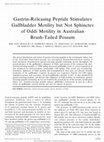 Research paper thumbnail of Gastrin-releasing peptide stimulates gallbladder motility but not sphincter of Oddi motility in Australian brush-tailed possum