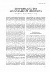 Research paper thumbnail of DIE UNIVERSALITÄT DER MENSCHENRECHTE ÜBERDENKEN - proofs