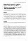 Research paper thumbnail of Model Driven Approach to Secure Optimized Test Paths for Smart Samsung Pay using Hybrid Genetic Tabu Search Algorithm