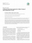 Research paper thumbnail of A Discrete Event System Approach to Online Testing of Speed Independent Circuits