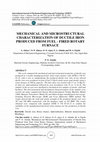 Research paper thumbnail of Mechanical and Microstructural Characterization of Ductile Iron Produced from Fuel - Fired Rotary Furnace