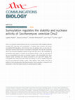 Research paper thumbnail of Sumoylation regulates the stability and nuclease activity of Saccharomyces cerevisiae Dna2