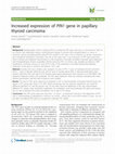 Research paper thumbnail of Increased expression of PIN 1 gene in papillary thyroid carcinoma