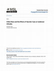 Research paper thumbnail of Online News and the Effects of Heuristic Cues on Audiences' Attitudes