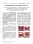 Research paper thumbnail of Tonsillitis based Early Diagnosis of COVID-19 for Mass-Screening using One-Shot Learning Framework