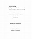 Research paper thumbnail of Blended Learning: Undergraduate Students' Experiences of Using Technology to Support Their Learning