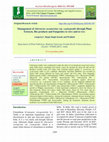 Research paper thumbnail of Management of Alterneria cucumerina var. cyamopsidis through Plant Extracts, Bio products and Fungicides in-vitro and in-vivo