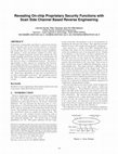 Research paper thumbnail of Revealing On-chip Proprietary Security Functions with Scan Side Channel Based Reverse Engineering