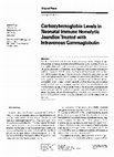 Research paper thumbnail of Carboxyhemoglobin Levels in Neonatal Immune Hemolytic Jaundice Treated with Intravenous Gammaglobulin