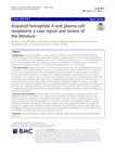 Research paper thumbnail of Acquired hemophilia A and plasma cell neoplasms: a case report and review of the literature