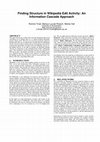 Research paper thumbnail of Finding Structure in Wikipedia Edit Activity