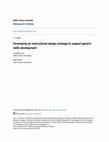 Research paper thumbnail of Developing an instructional design strategy to support generic skills development