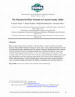 Research paper thumbnail of The Demand for Wine Tourism in Canyon County, Idaho